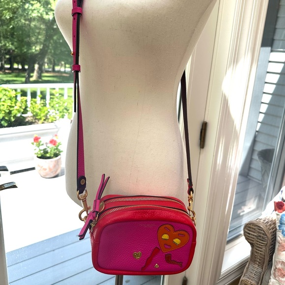 Tory Burch NWT Perry Patchwork Hearts 💕Mini Bag Leather Crossbody Adjustable - Picture 2 of 14